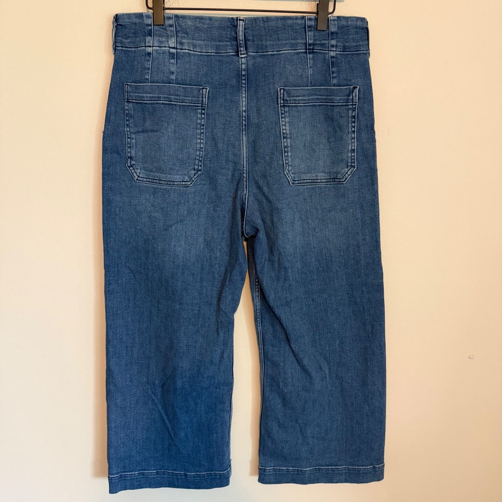 Maeve Colette Wide Leg cropped pants 32P boho classic minimalist preppy - Picture 3 of 4